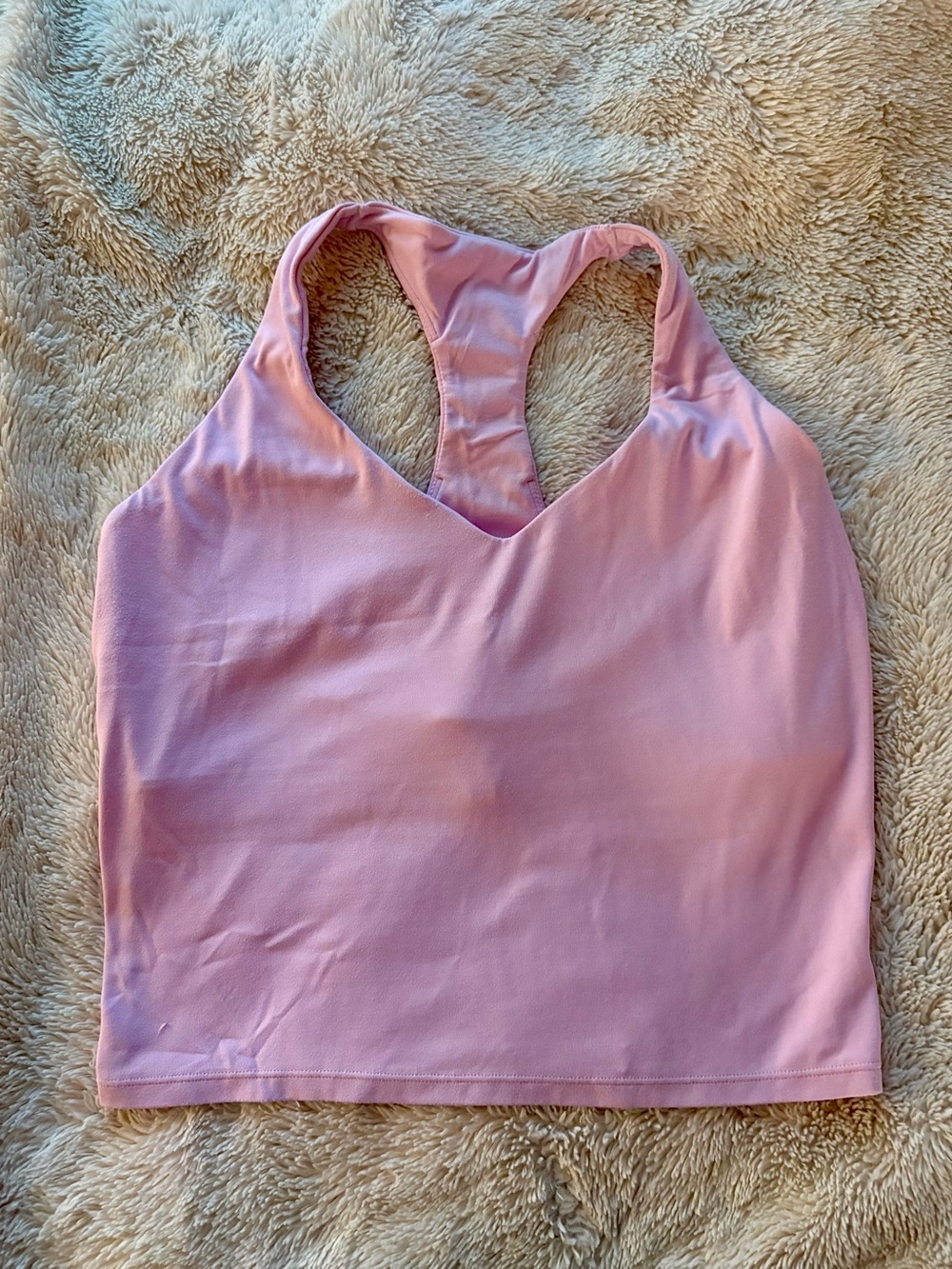 Oner Active Soft Motion Racer Back Mid Tank Top w/ Built in Bra Shelf